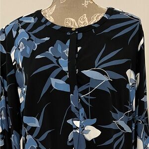 Liz Tropical Blue Blouse